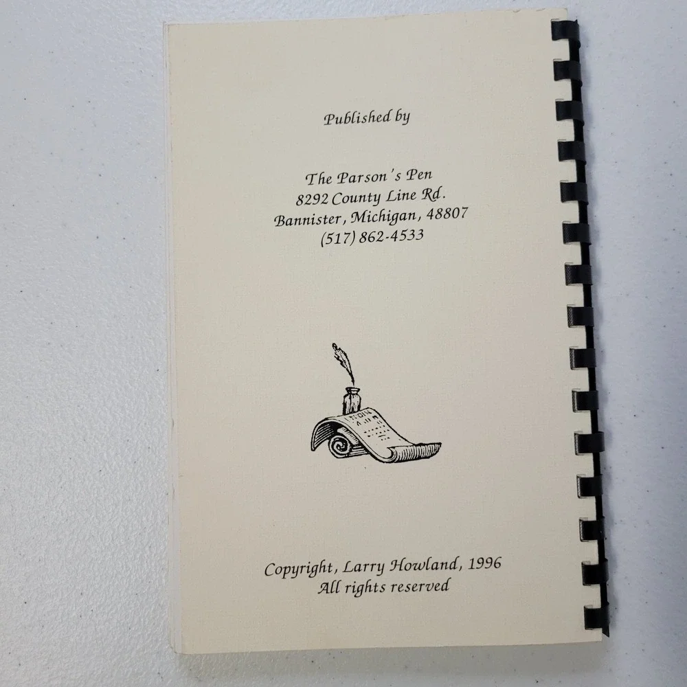 Sunny Thoughts To Warm‎ Your Heart Larry Howland Spiral Bound Poetry Book 1996